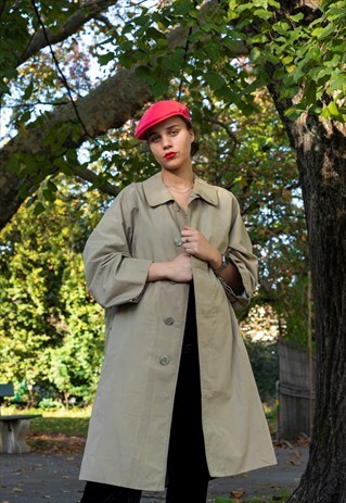 VINTAGE UNISEX BURBERRY'S CAR COAT TRENCH COAT