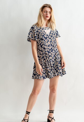 VINTAGE 90S GRUNGE DAISY PLAYSUIT
