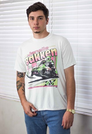 VINTAGE RACING T-SHIRT LOGO 90S L 6.6