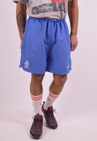 NIKE MENS VINTAGE SHORTS MEDIUM BLUE 90S