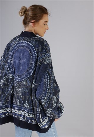 VINTAGE OVERSIZED PATTERNED BOMBER JACKET X365