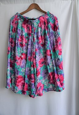 Vintage High Waist Summer Skirt Skirts Midi Floral 90s