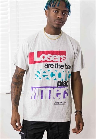 VINTAGE RACING LOGO T-SHIRT 90S X 7.3
