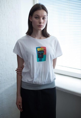VINTAGE 80'S WHITE COTTON TOP