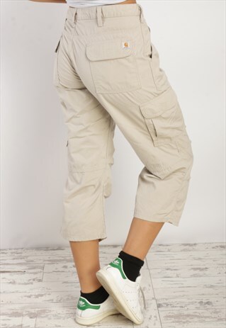 CARHARTT WOMEN'S CARGO TROUSERS IN CREAM X230