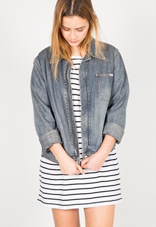VINTAGE 80'S CALVIN KLEIN DENIM JACKET / S0174