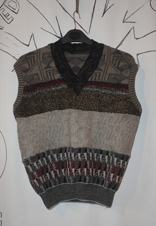 RECONSTRUCTED VINTAGE JUMPER SWEATER VEST