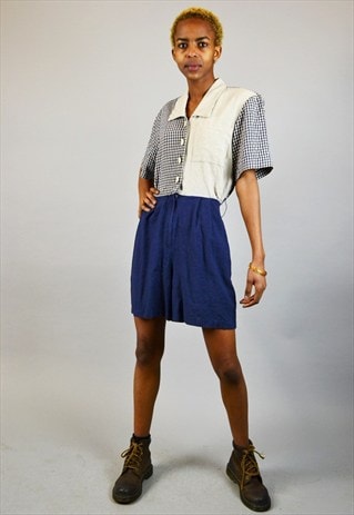 VINTAGE 80'S CHECKED PLAYSUIT