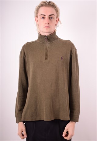 POLO RALPH LAUREN MENS VINTAGE JUMPER SWEATER MEDIUM 90S