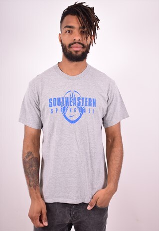 NIKE MENS VINTAGE T-SHIRT TOP MEDIUM GREY 90S