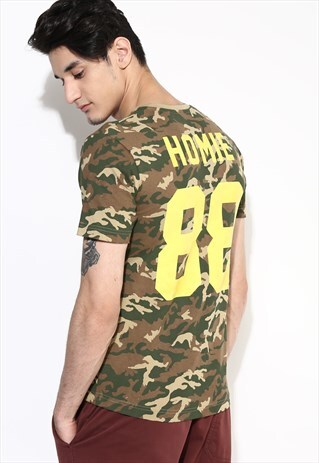 MENS MILITARY T SHIRT STREETWEAR HIPSTER T SHIRT ARMY TSHIRT