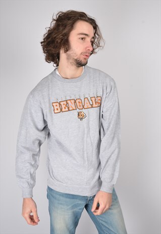 VINTAGE REEBOK CINCINATTI BENGALS SWEATSHIRT IN GREY
