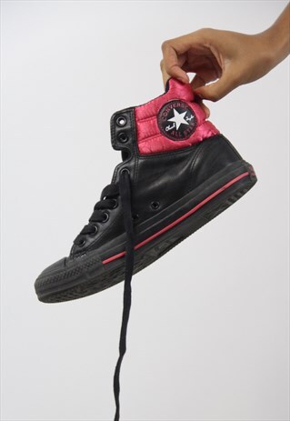 VINTAGE CONVERSE LEATHER HIGH-TOP TRAINERS