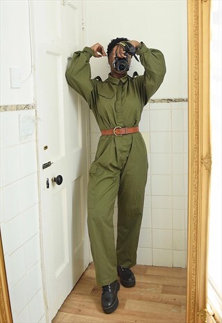 VINTAGE DUNGAREES BOILER SUIT IN GREEN