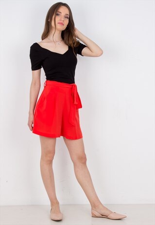 SELF-TIE SHORTS