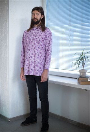 VINTAGE 70'S PURPLE PATTERNED SHIRT