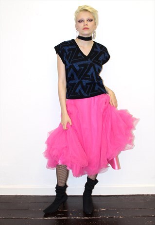 90S VINTAGE PINK BALLET TULLE SKIRT FLUFFY PUNK FUN PARTY