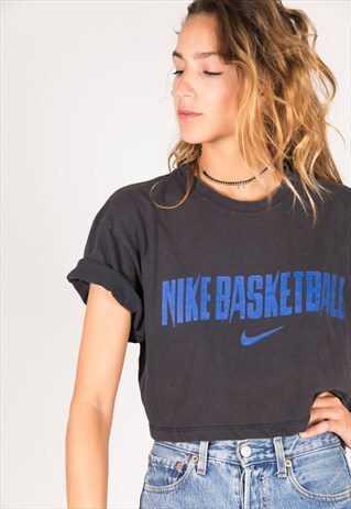 VINTAGE 90S USA CROP T-SHIRT / R842
