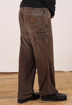 Vintage Carhartt Carpenter Pants Men's Brown