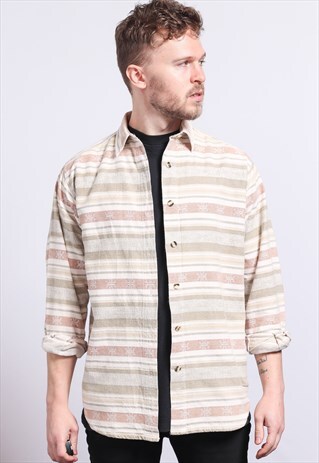 VINTAGE AZTEC PATTERNED SHIRT