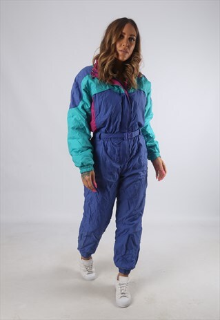 VINTAGE ETIREL FULL SKI SUIT SNOW SPORTS 90'S UK 10 (H4G)