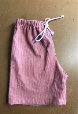 Pink Cord  Shorts