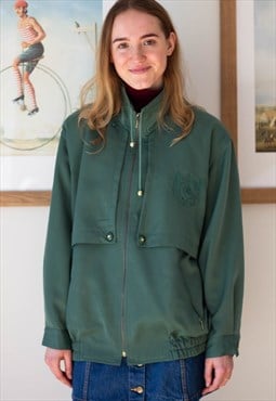 Green soft parka jacket coat