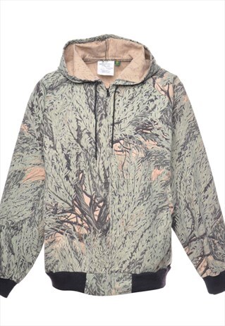 BEYOND RETRO VINTAGE GREEN CAMOUFLAGE PRINT JACKET - L