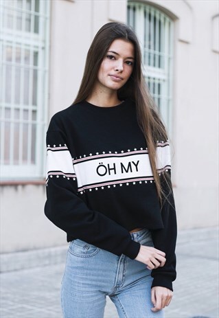 STARS CROP SWEATSHIRT