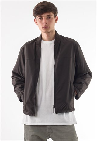 VINTAGE YVES SAINT LAURENT YSL BOMBER 90S BROWN