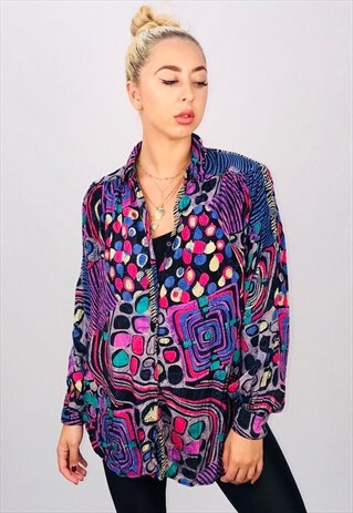 VINTAGE OVERSIZED PATTERN SHIRT