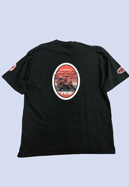00s Dread Honda Motorbike T-Shirt Black Short Sleeved