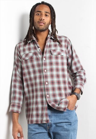 Vintage 90's Check Flannel Shirt Multi