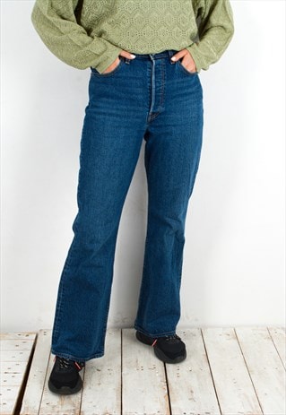 Premium RIBCAGE BOOT W28 L30 High Rise Jeans Denim Trousers