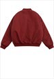 UTILITY BOMBER JACKET MULTI POCKET GRUNGE PUFFER IN BURGUNDY