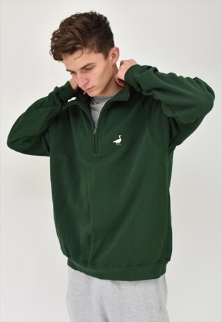 G&G UNISEX FOREST 1/4 ZIP GOOSE SWEAT