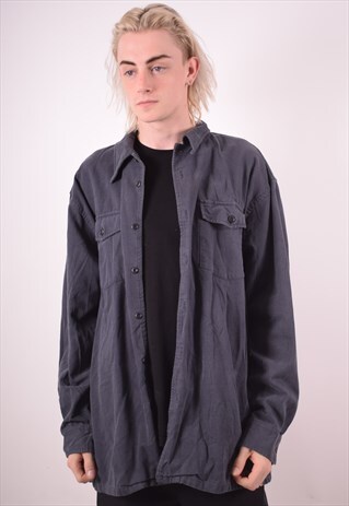 GAP MENS VINTAGE SHIRT XL GREY 90S