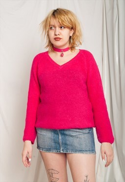 Vintage Morgan de Toi Jumper Y2K Soft Knit Sweater in Pink
