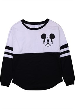 Vintage 90's Diseny T Shirt Mickey Mouse Crew Neck Black