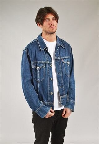 VINTAGE LEVI'S TRUCKER DENIM JACKET DARK BLUE