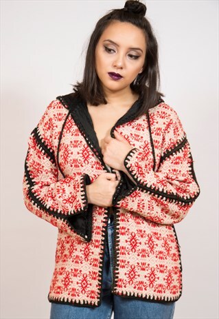 VINTAGE 1970'S TAPESTRY WOOL COAT 14