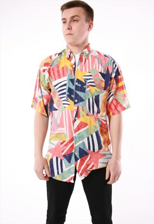 90S VINTAGE MARCA SUMMER OLDSCHOOL VISCOSE SHIRT 13915