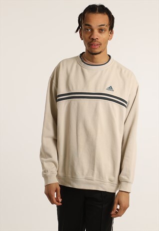 VINTAGE ADIDAS EMBROIDERED LOGO SWEATSHIRT