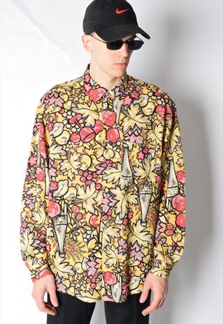 VINTAGE 90S COLOURFUL LONG SLEEVE SHIRT