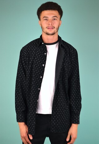 VINTAGE 90'S PATTERNED CORDUROY SHIRT