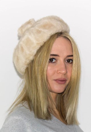 VINTAGE 70'S FAUX FUR BERET