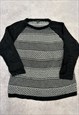 TALBOTS KNITTED JUMPER ABSTRACT PATTERNED KNIT SWEATER