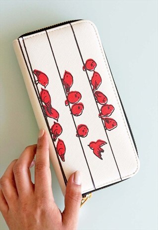 HANGING OUT BIRDS WALLET PURSE