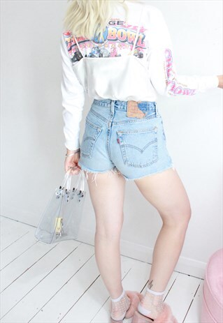 'THE PERFECT FIT' VINTAGE 80S LEVIS DENIM SHORTS / HOT PANTS