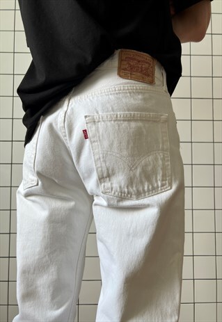 Vintage LEVIS 501 Jeans 90s White